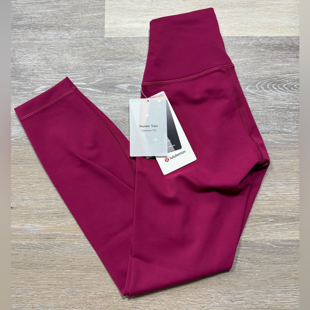 Lululemon Wunder Train HR Tight 25" *Contour Pomegranate